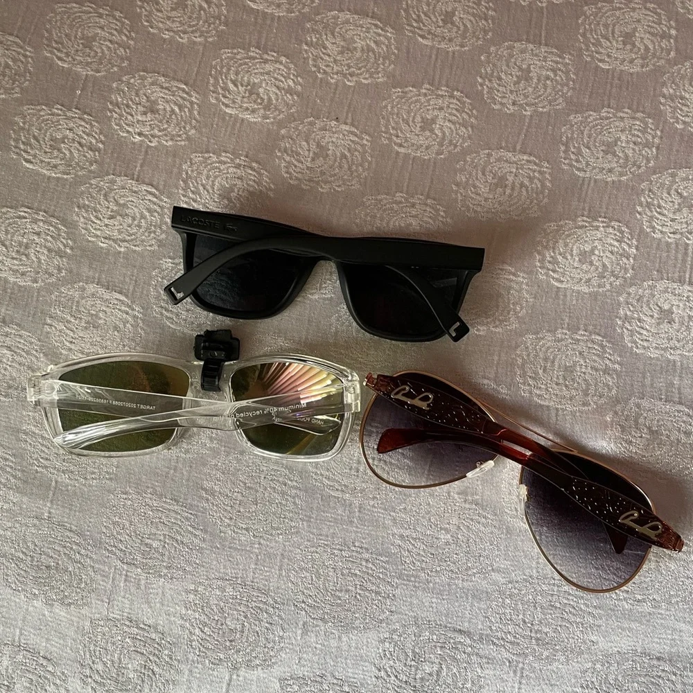 Stylish Sunglasses Trio - Black, Gold, Silver